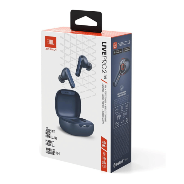 JBL Live Pro 2 blue box