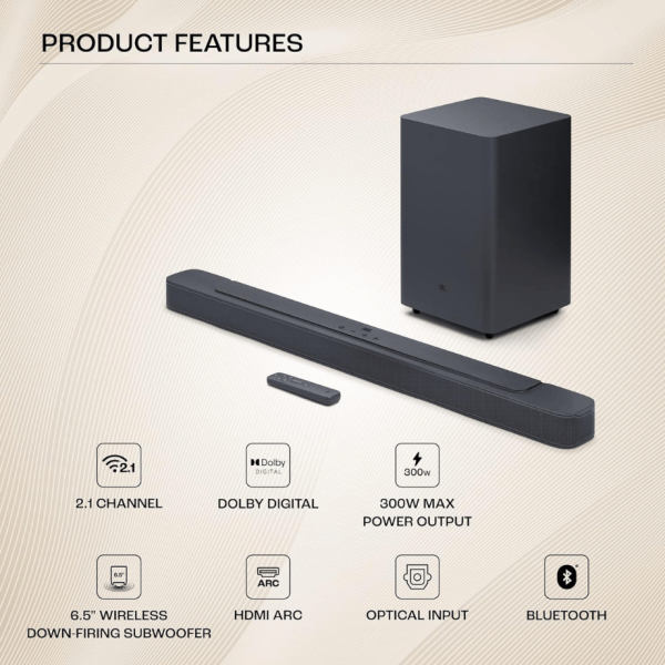 JBL Bar 2.1 Deep Bass, Dolby Digital Soundbar