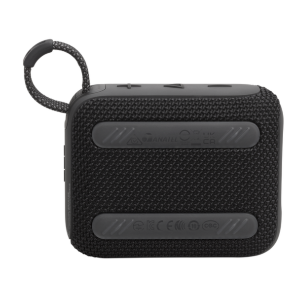 JBL Go 4 portable speaker by the poolside.