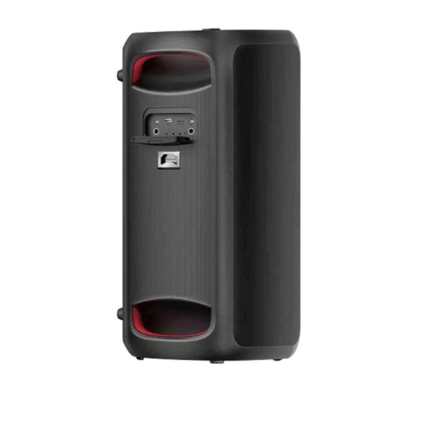 Monster Cycle Plus speaker with vibrant RGB lighting effects in six color modes.