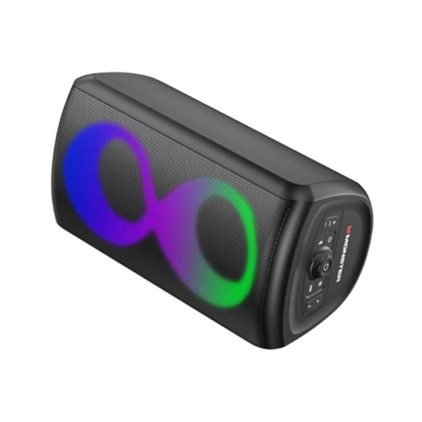 Monster Cycle Plus speaker with an IPX4 waterproof rating, designed for outdoor use.