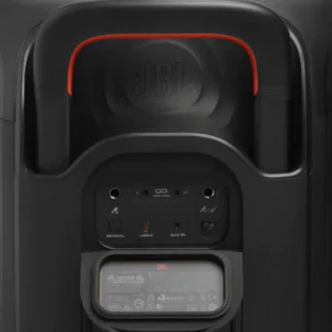JBL PartyBox 330 rear connectivity panel with USB