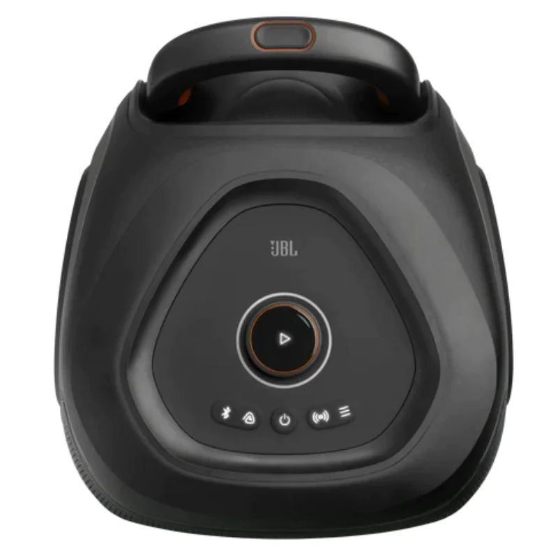 JBL PartyBox 330 rear connectivity panel with USB, AUX and microphone inputs