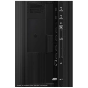Samsung QN70F 75-inch Neo QLED 4K Smart TV rear connectivity panel with HDMI, USB, LAN, and eARC ports.
