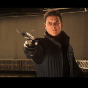 : James Bond aiming a silenced pistol in 007 First Light PS5 game