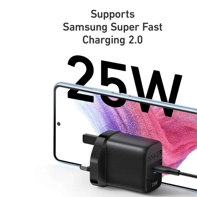 Anker 25W Compact Charger – Samsung Super Fast Charging 2.0