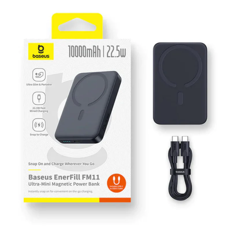 Baseus EnerFill FM11 10000mAh 22.5W magnetic power bank retail package
