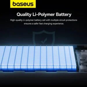 Baseus Star-Lord 30000mAh 30W power bank featuring a high-quality Li-Polymer battery with multiple safety protections.