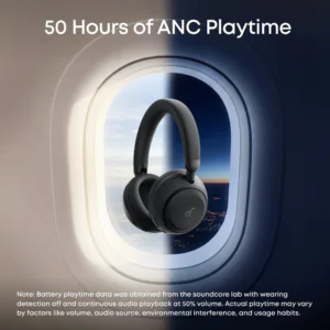 soundcore Space 2 headphones with comfortable ear cushions