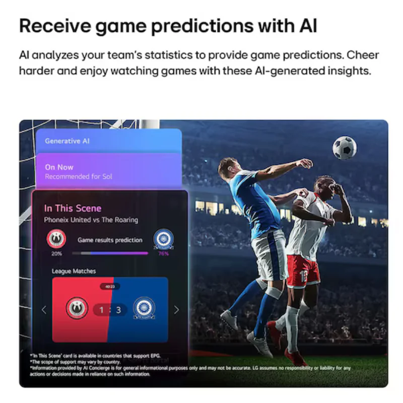 LG NANO NU85 55 inch AI football Smart TV