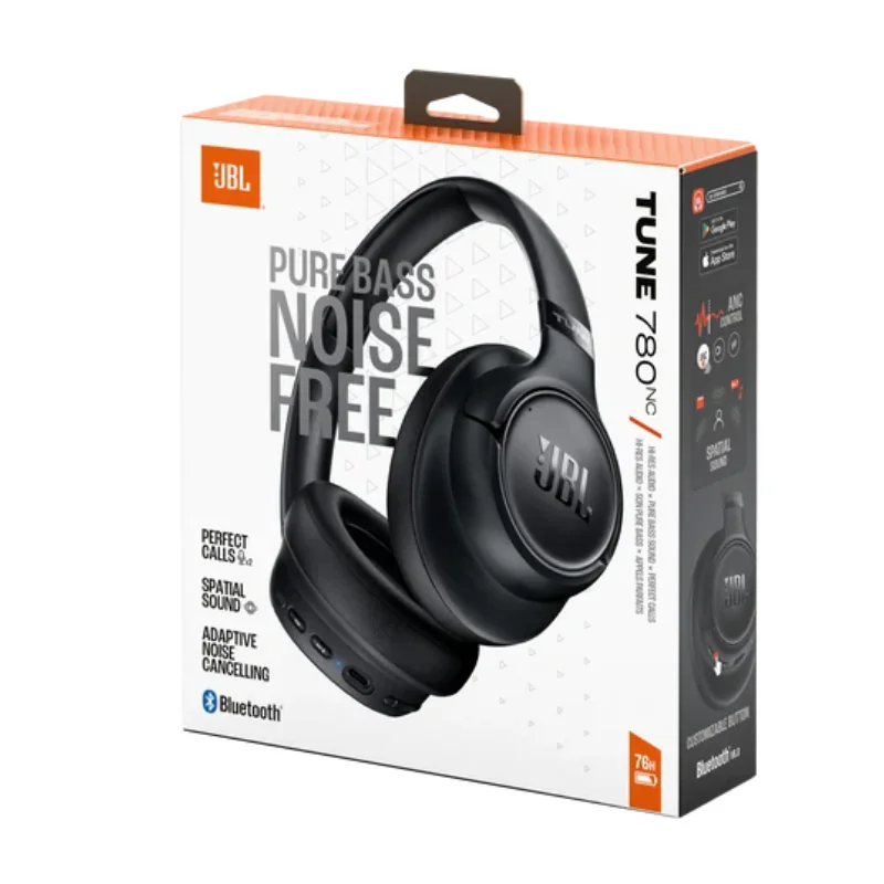 JBL Tune 780NC wireless noise cancelling headphones retail box