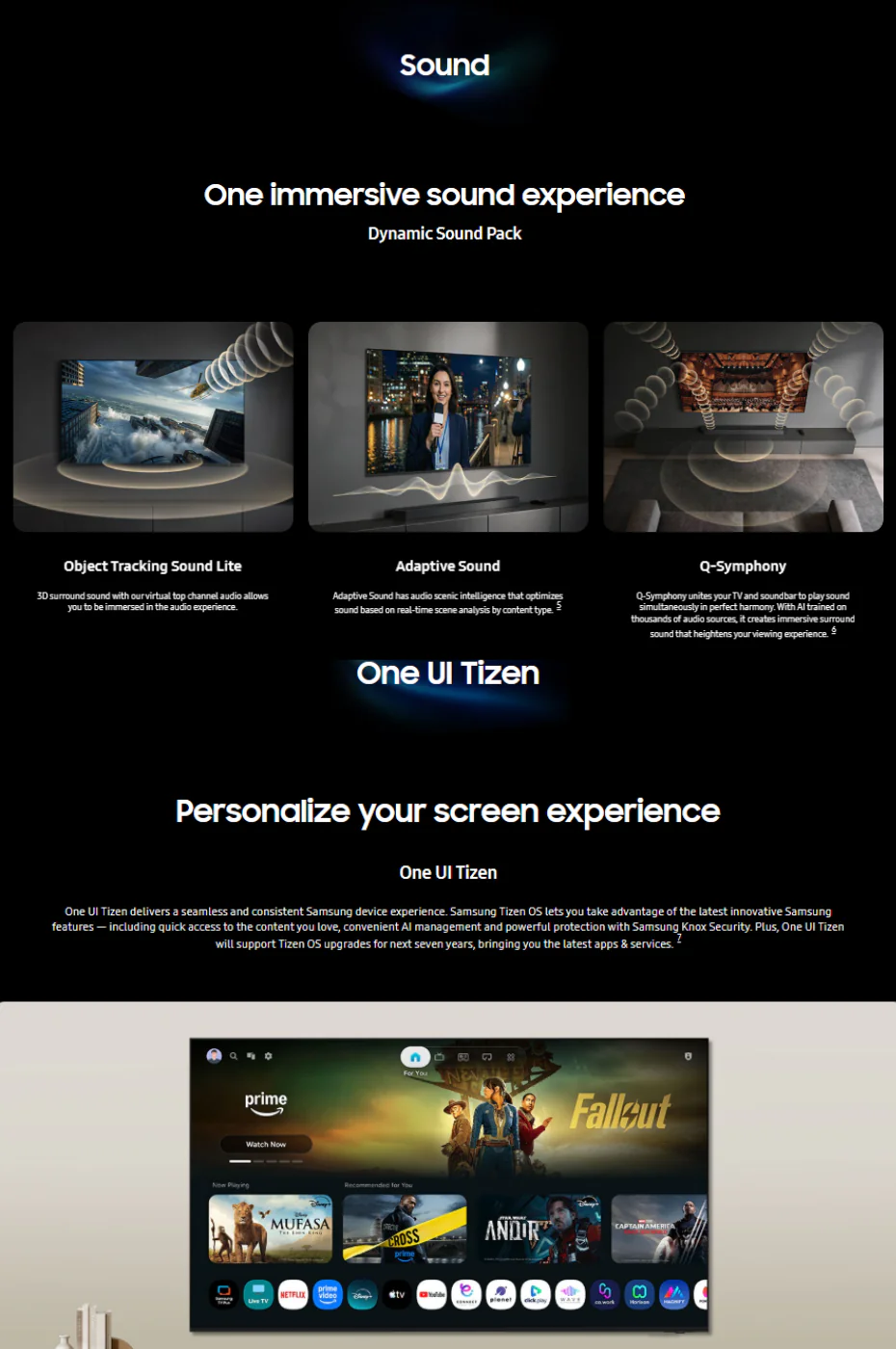 Samsung U8500H 4K Upscaling Color Booster HDR