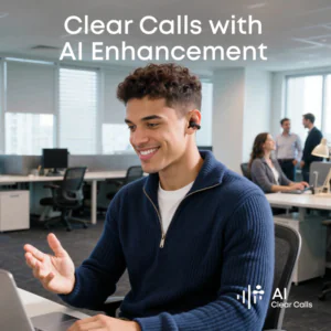 soundcore C50i clip-on earbuds with AI-enhanced clear call technology